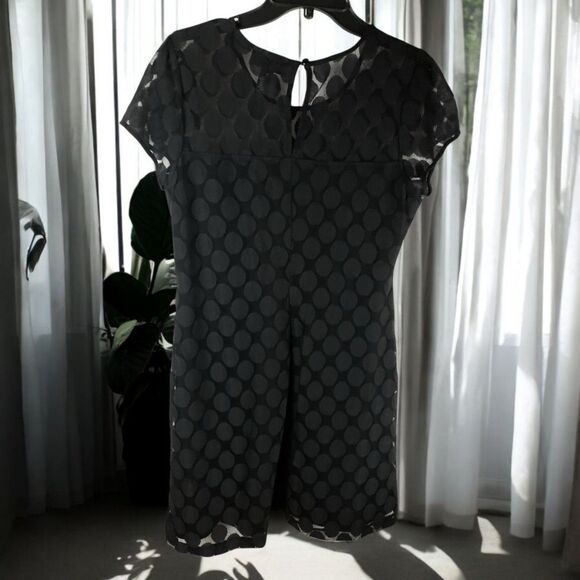 INC INTERNATIONAL CONCEPTS Sheer Polka-Dot Black Mini Dress - Picture 2 of 8